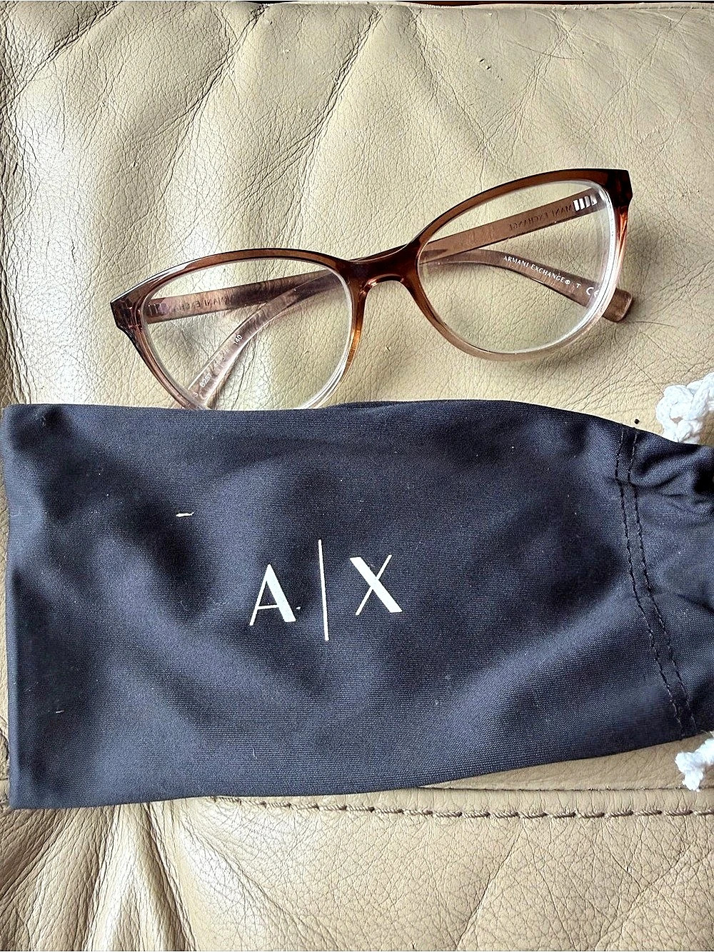 Armani Exchange AX3053 Cat Eye Eyeglasses Brown Eyeglasses
